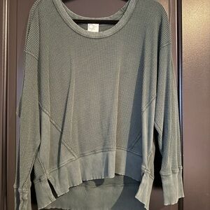Aerie Green Waffle Knit Sweater